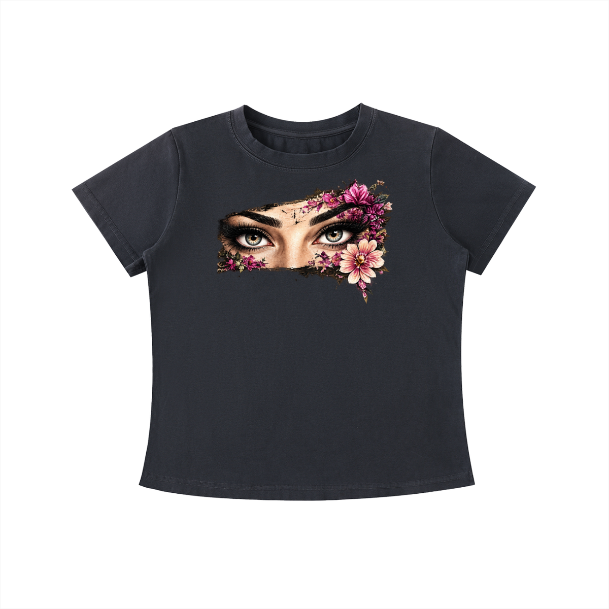 Bloom Within Floral Art -Vintage Wash Slim Fit T-shirt
