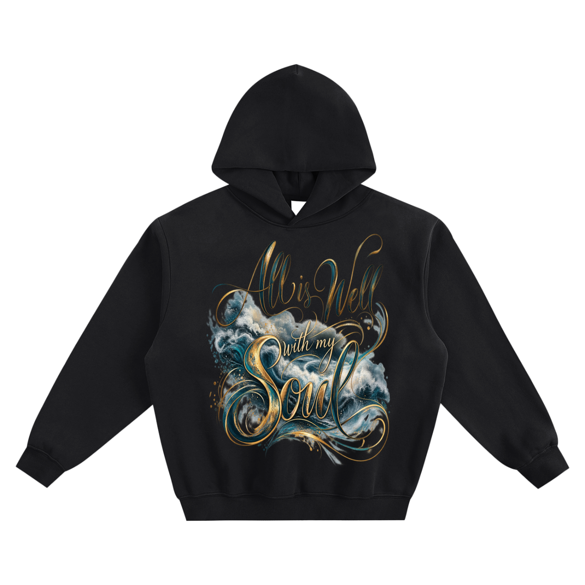 All Is Well With My Soul Wearable Art  - Fleeced Boxy Hoodie
