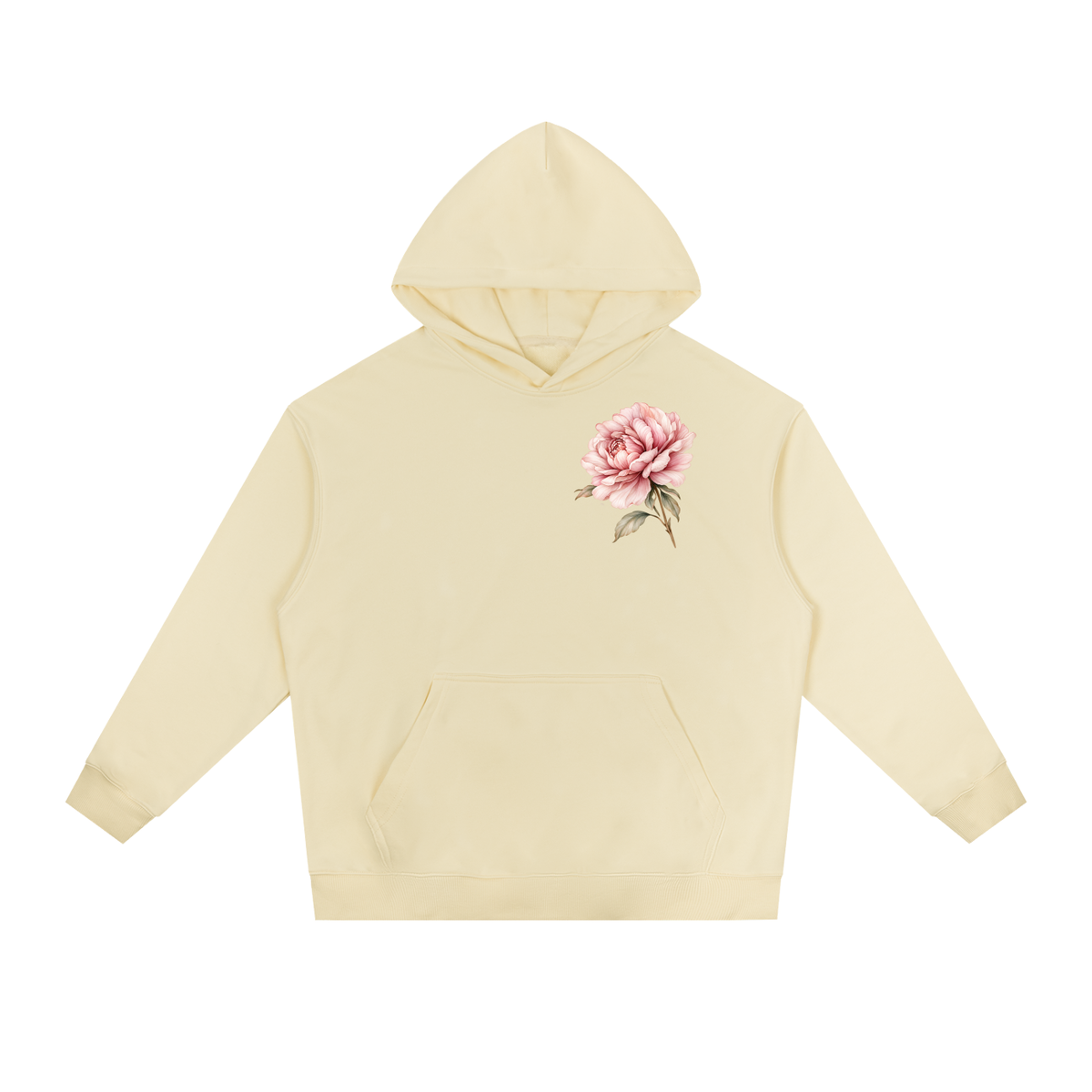 Find Your Peace Cat & Peony Heavyweight Hoodie