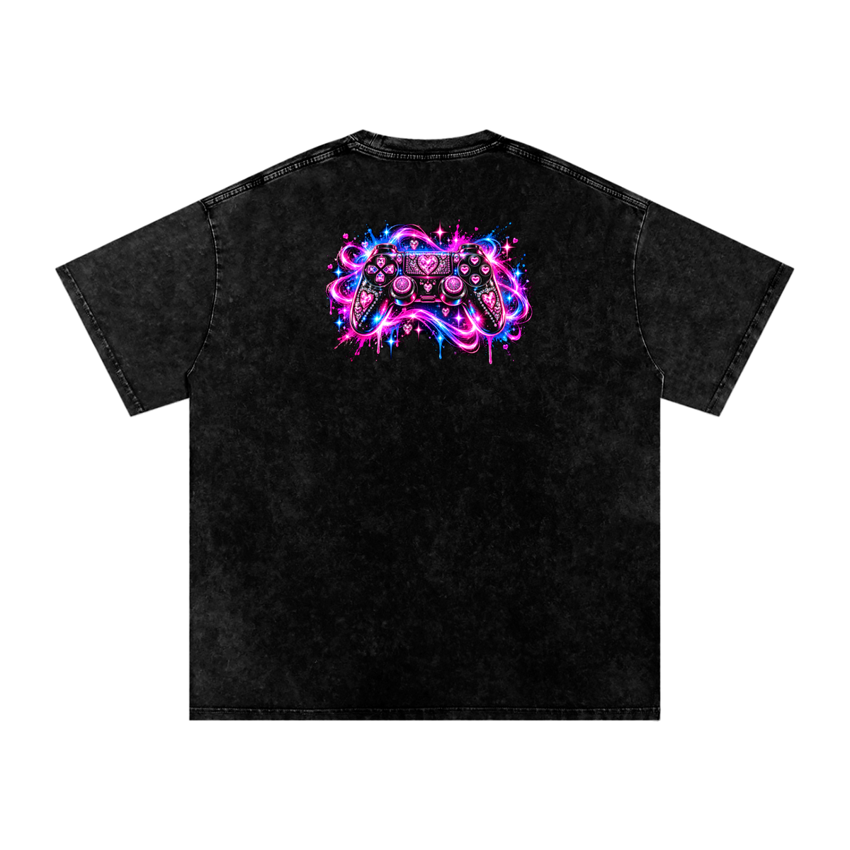 Neon Rush Gamer Girl | Oversized Anime Gaming T-Shirt
