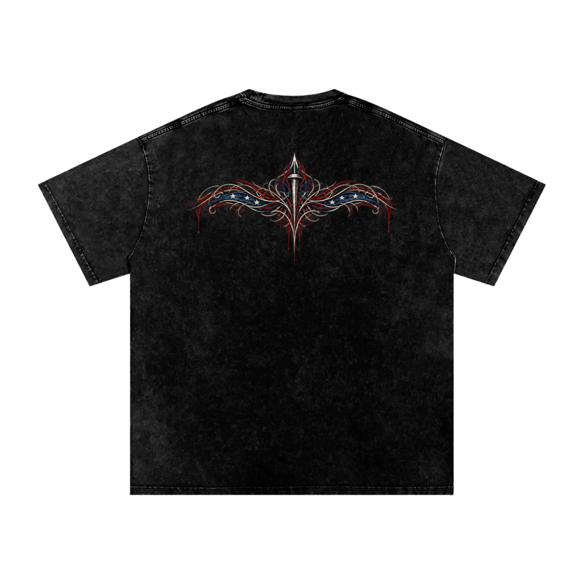 Faith and Freedom Snow Washed Oversized Cotton T-Shirt