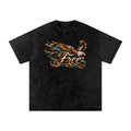 Free Spirit Eagle | Snow-Washed Oversized Graphic T-Shirt