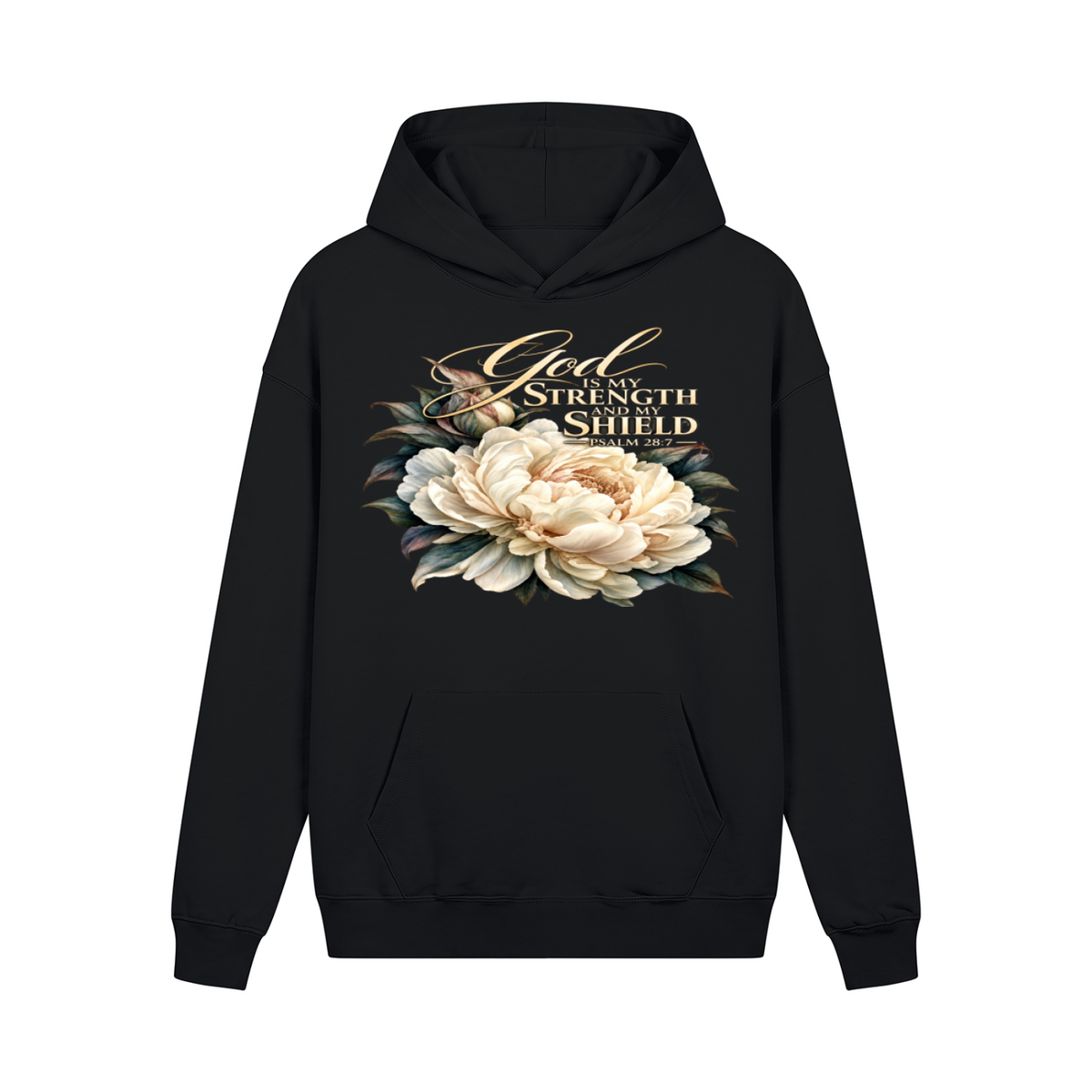 God Is My Strength and My Shield | Heavyweight Faith Hoodie