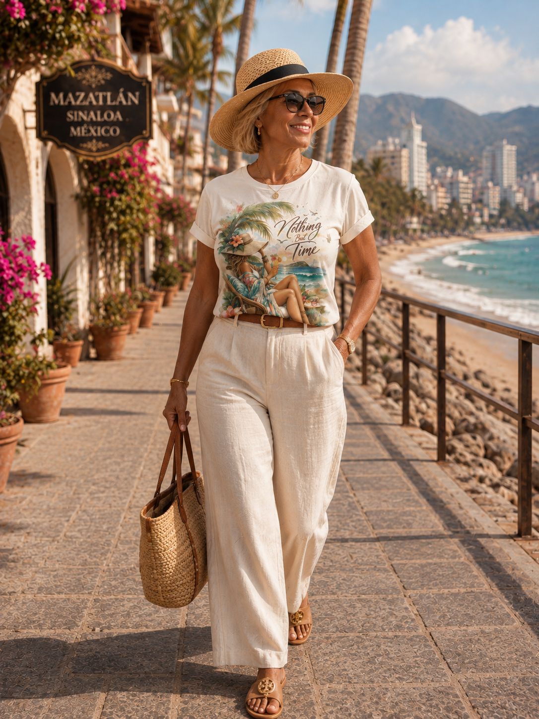 Nothing But Time - Botanical Paradise Unisex Organic Cotton T-Shirt