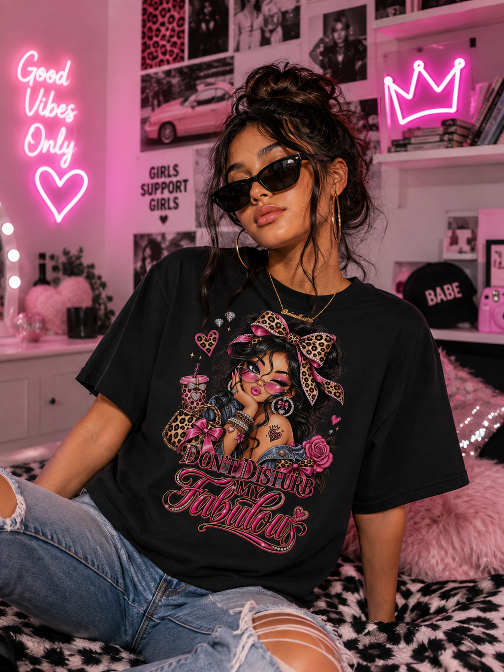 Don't Disturb My Fabulous-  Unisex Heavyweight T-Shirt