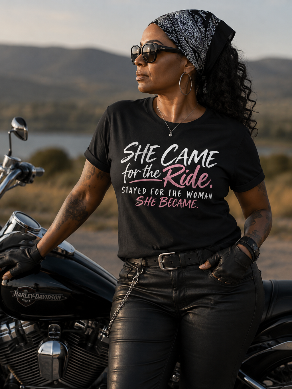 She Came For The  Ride - Heavyweight Graphic Tee