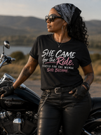 She Came For The  Ride - Heavyweight Graphic Tee
