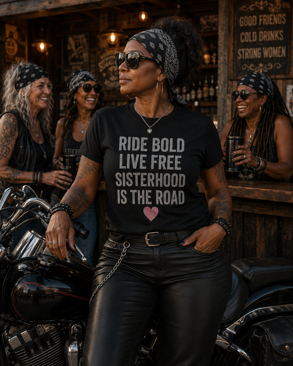 Ride Bold Live Free Sisterhood  -  Heavyweight t-shirt
