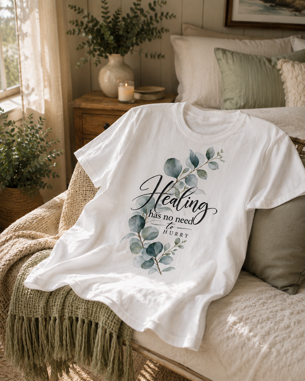 Healing Has  No Need To Hurry- Botanical Graphic Tee