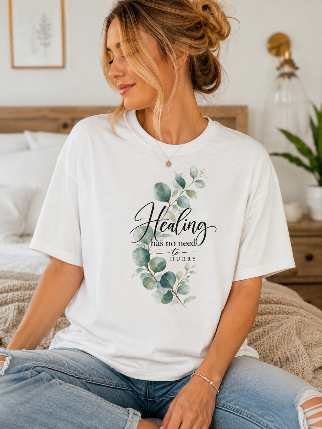Healing Has  No Need To Hurry - Botanical Graphic Tee