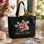 Plumeria  - Large organic tote bag