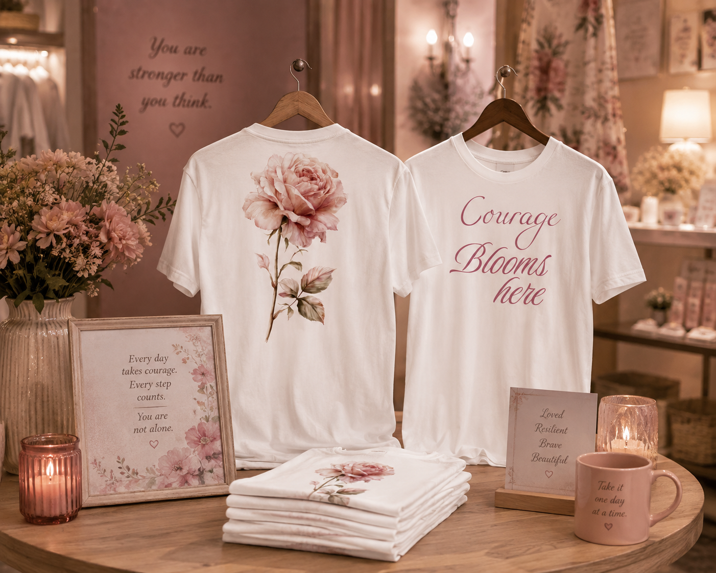 Courage Blooms Here- Hope Through The Journey Collection