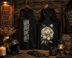 the Ride Fast Die Last - Women’s fitted racerback tank top