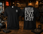 Ride Fast Stacked- Back Print/ Pocket Print Heavyweight Tee