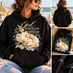 God Is My Strength and My Shield | Heavyweight Faith Hoodie