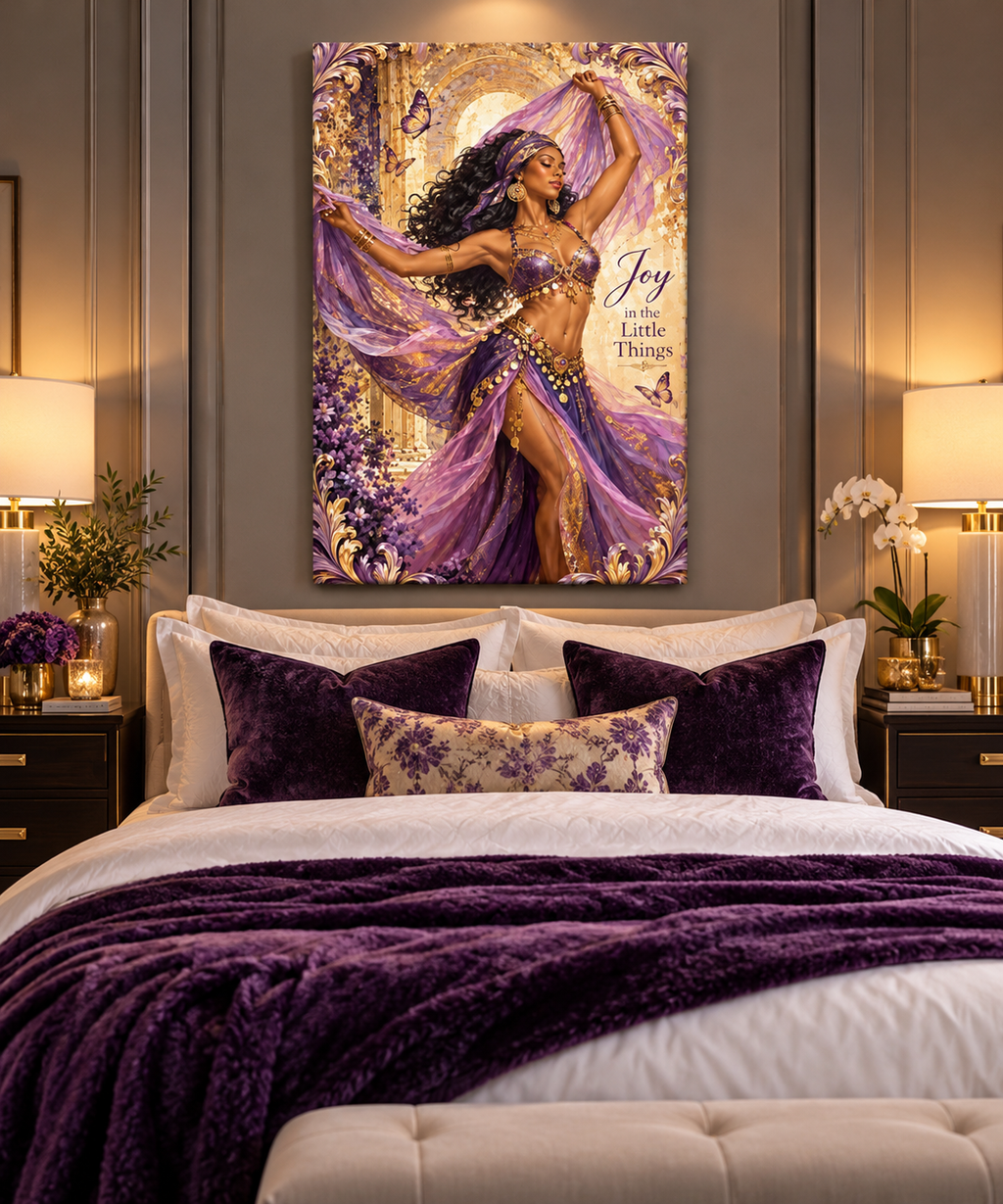 Joy in the Little Things | Purple Dancer Canvas Wall Art
