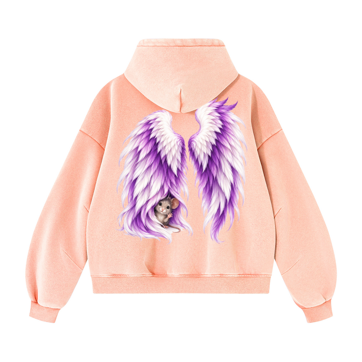 A Little Hello from Heaven | Whimsical Angel Wings Hoodie