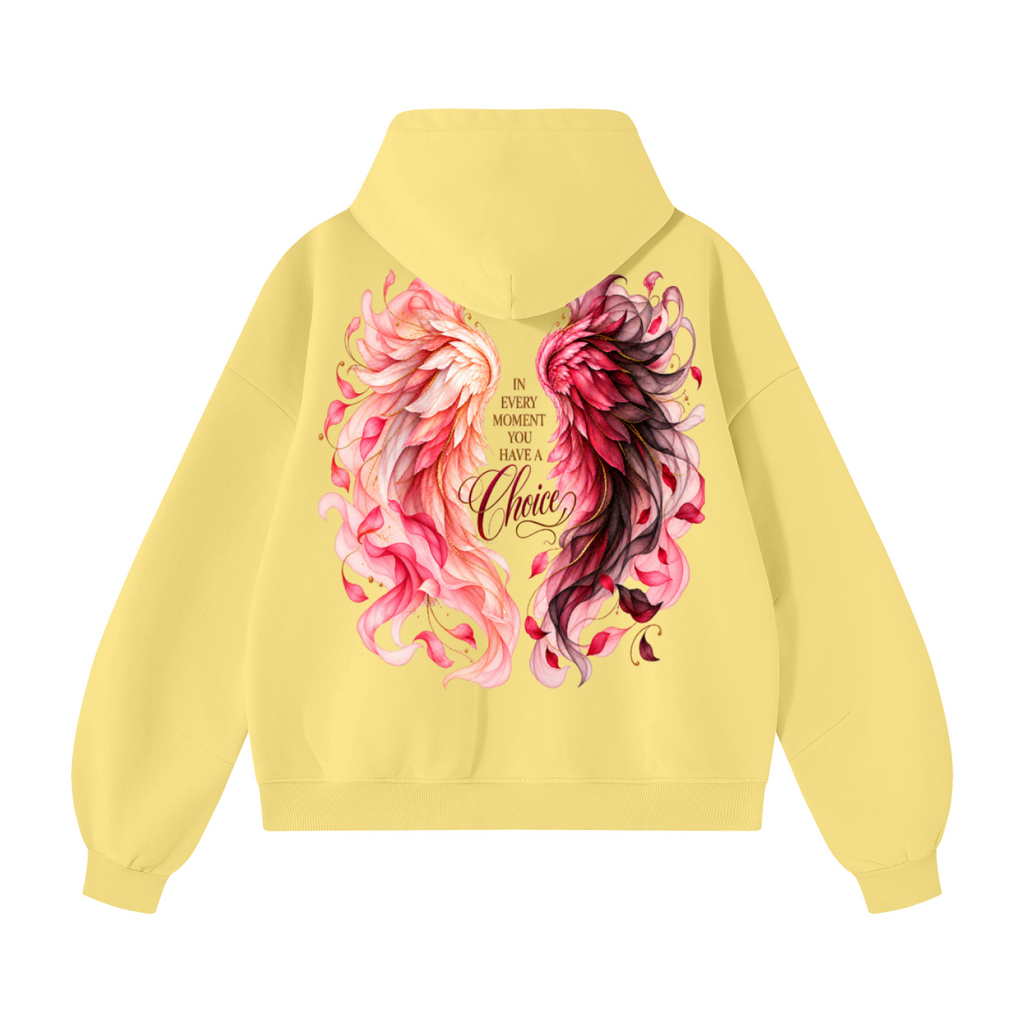 Choice | In Every Moment Vintage Wash Angel Wings Hoodie