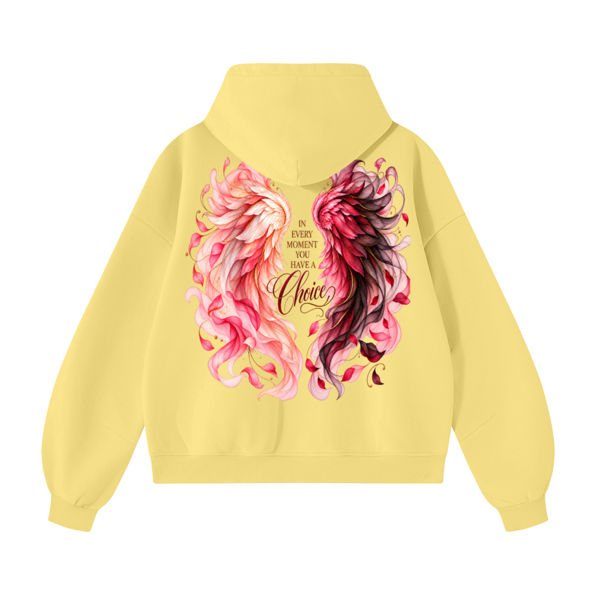 Choice | In Every Moment Vintage Wash Angel Wings Hoodie