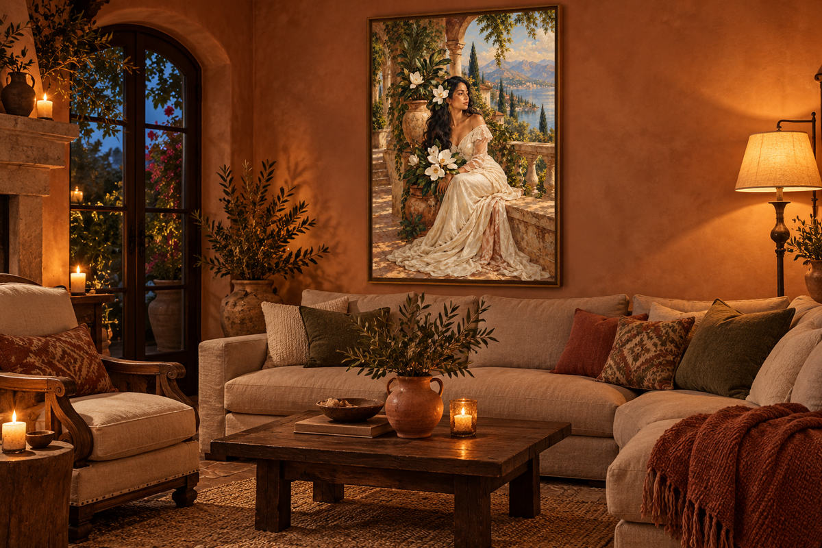 Magnolia Grace — Mexican Heritage Inspired Canvas Art