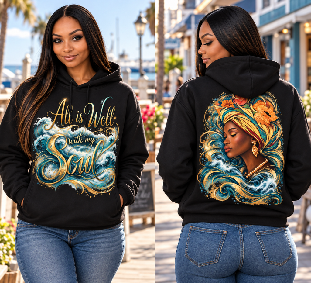 All Is Well With My Soul Wearable Art  - Fleeced Boxy Hoodie