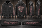 Gothic Grace Cross — Pink Edition | Snow-Washed Oversized Hoodie