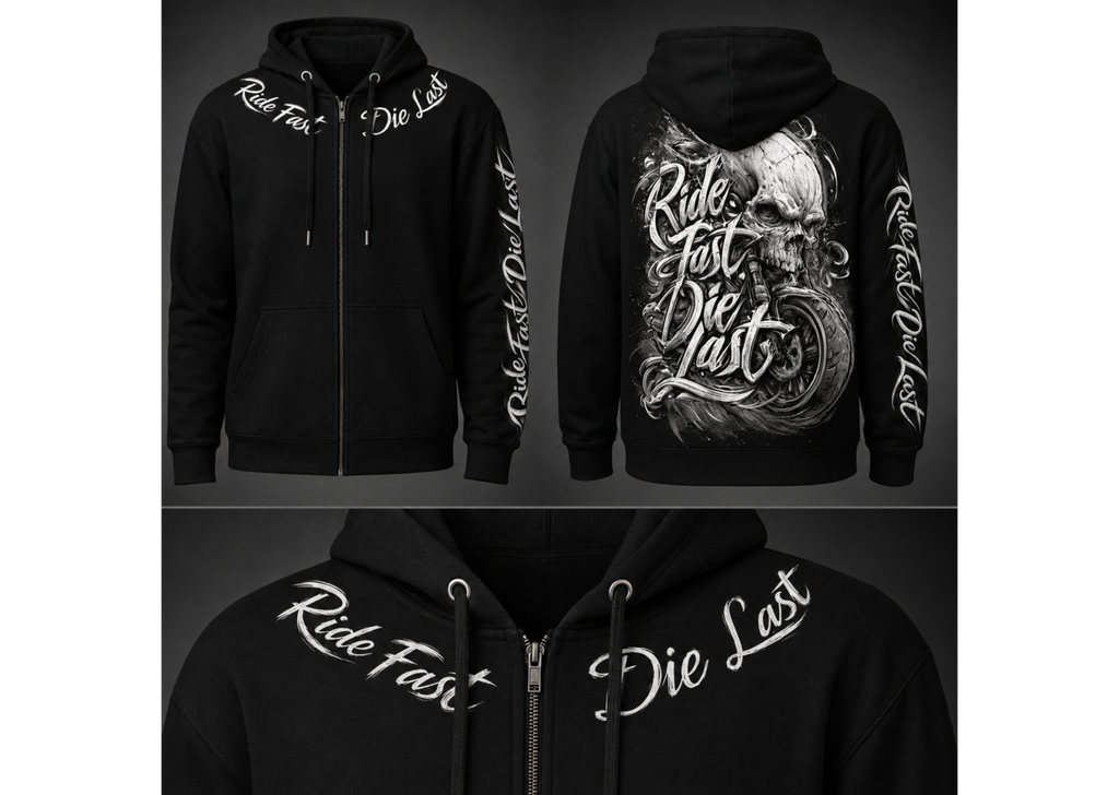 Ride Fast Die Last Arc Edition - Unisex zip hoodie