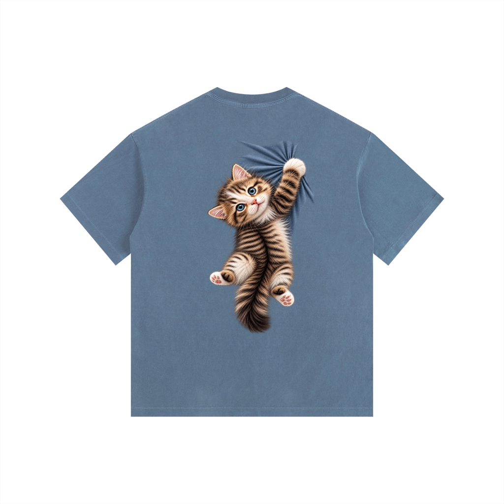 Hold On, God's Got This | Kitten Vintage Wash Oversized T-Shirt
