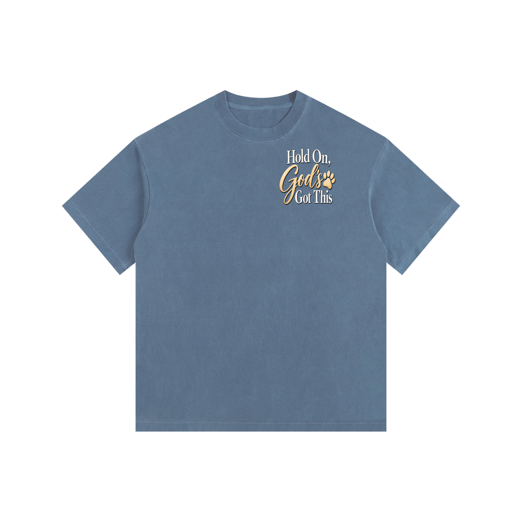 Hold On, God's Got This | Kitten Vintage Wash Oversized T-Shirt