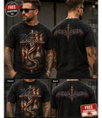 Faith and Freedom Snow Washed Oversized Cotton T-Shirt