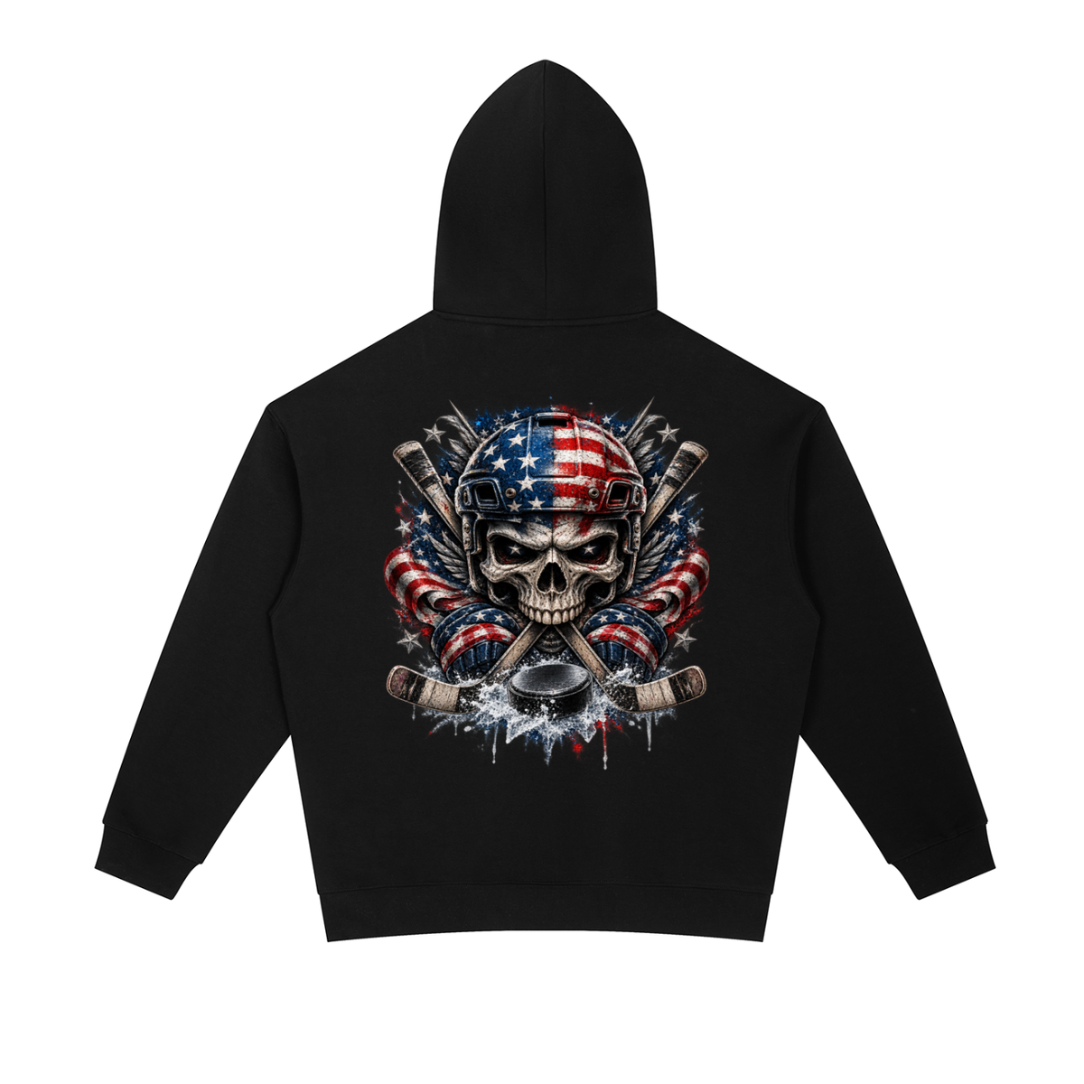 Canadian Hockey Skull | Premium Heavyweight Graphic Hoodie