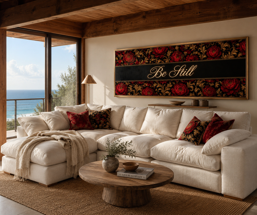 Be Still-Inspirational Floral Canvas